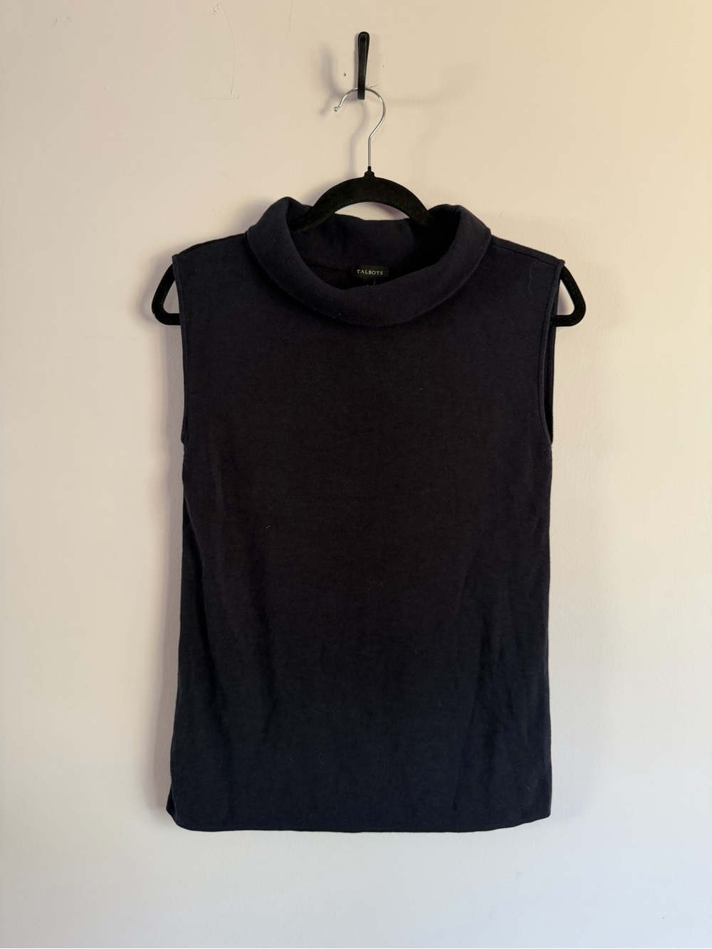 Talbots Bundle of 2 Sleeveless MockTurtleneck Top - Black/Navy L